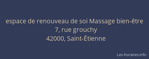 espace de renouveau de soi Massage bien-être