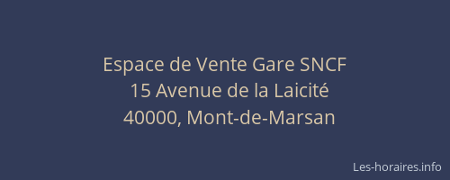 Espace de Vente Gare SNCF