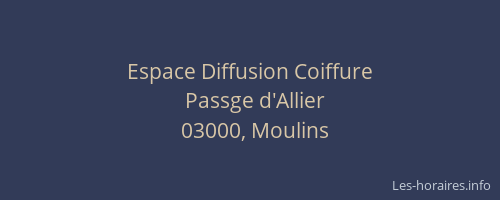 Espace Diffusion Coiffure