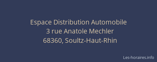 Espace Distribution Automobile