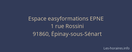 Espace easyformations EPNE