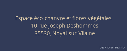 Espace éco-chanvre et fibres végétales
