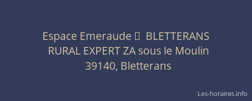Espace Emeraude 	  BLETTERANS