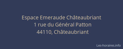 Espace Emeraude Châteaubriant
