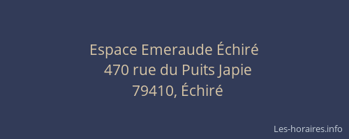 Espace Emeraude &Eacute;chir&eacute;