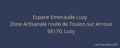 Espace Emeraude Luzy