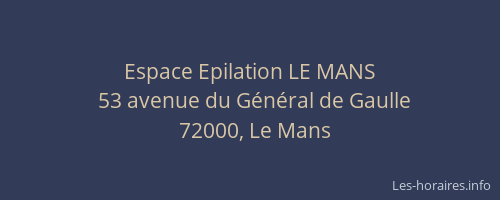 Espace Epilation LE MANS
