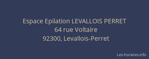 Espace Epilation LEVALLOIS PERRET