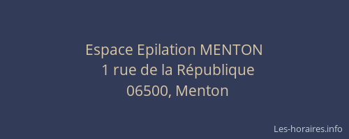 Espace Epilation MENTON