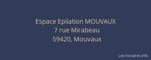 Espace Epilation MOUVAUX