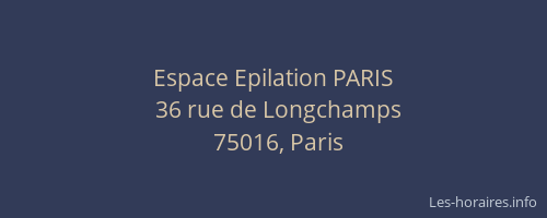 Espace Epilation PARIS