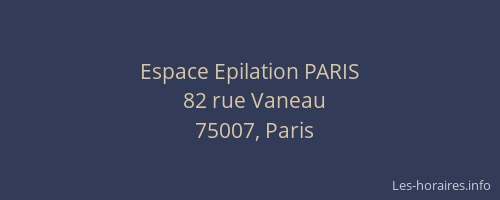 Espace Epilation PARIS