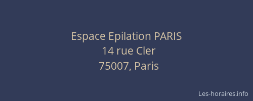 Espace Epilation PARIS