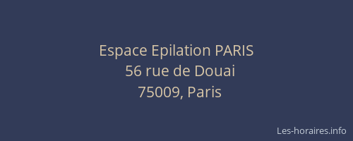 Espace Epilation PARIS