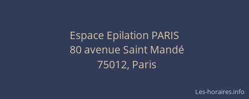 Espace Epilation PARIS