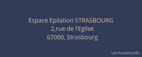 Espace Epilation STRASBOURG
