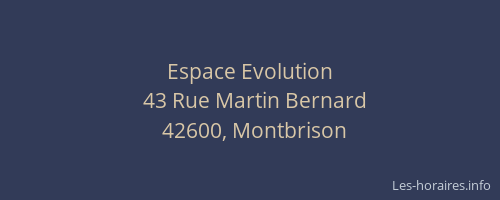 Espace Evolution