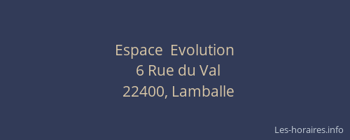 Espace  Evolution