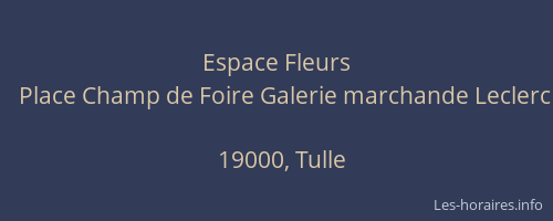 Espace Fleurs