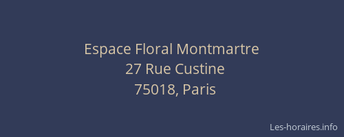 Espace Floral Montmartre