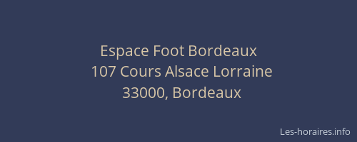 Espace Foot Bordeaux