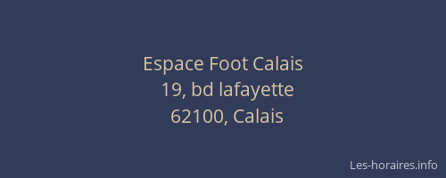 Espace Foot Calais