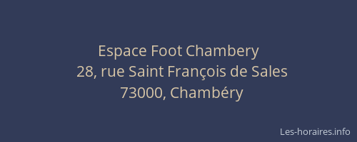 Espace Foot Chambery