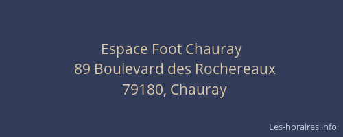 Espace Foot Chauray
