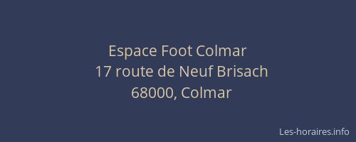 Espace Foot Colmar