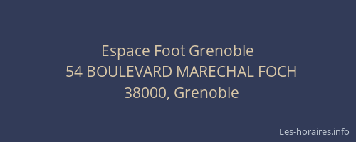 Espace Foot Grenoble