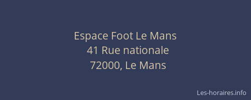 Espace Foot Le Mans