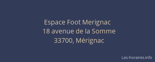 Espace Foot Merignac
