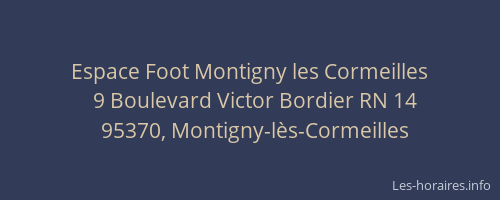 Espace Foot Montigny les Cormeilles