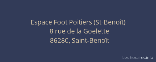Espace Foot Poitiers (St-Benoît)