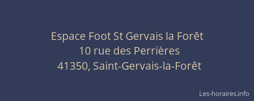 Espace Foot St Gervais la For&ecirc;t