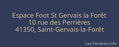 Espace Foot St Gervais la Forêt