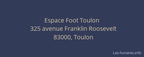 Espace Foot Toulon