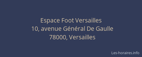 Espace Foot Versailles