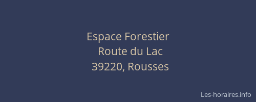 Espace Forestier