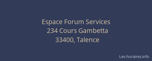 Espace Forum Services