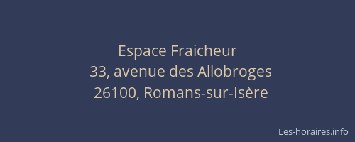 Espace Fraicheur