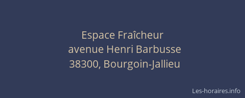 Espace Fra&icirc;cheur
