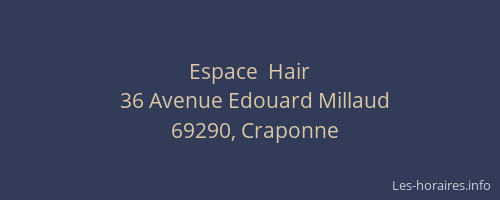 Espace  Hair