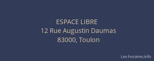 ESPACE LIBRE