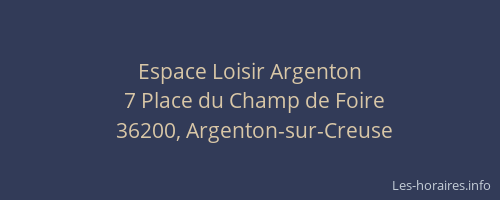 Espace Loisir Argenton