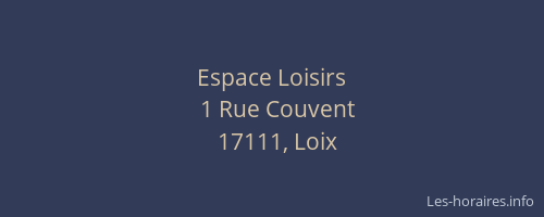 Espace Loisirs