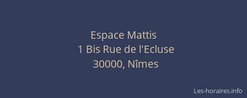 Espace Mattis