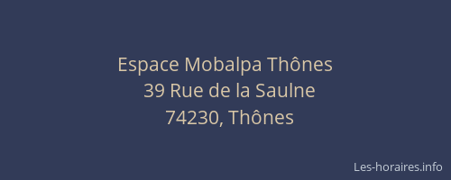 Espace Mobalpa Thônes