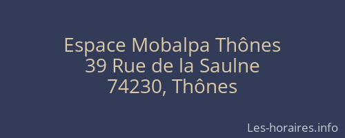 Espace Mobalpa Thônes
