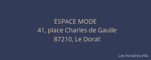 ESPACE MODE